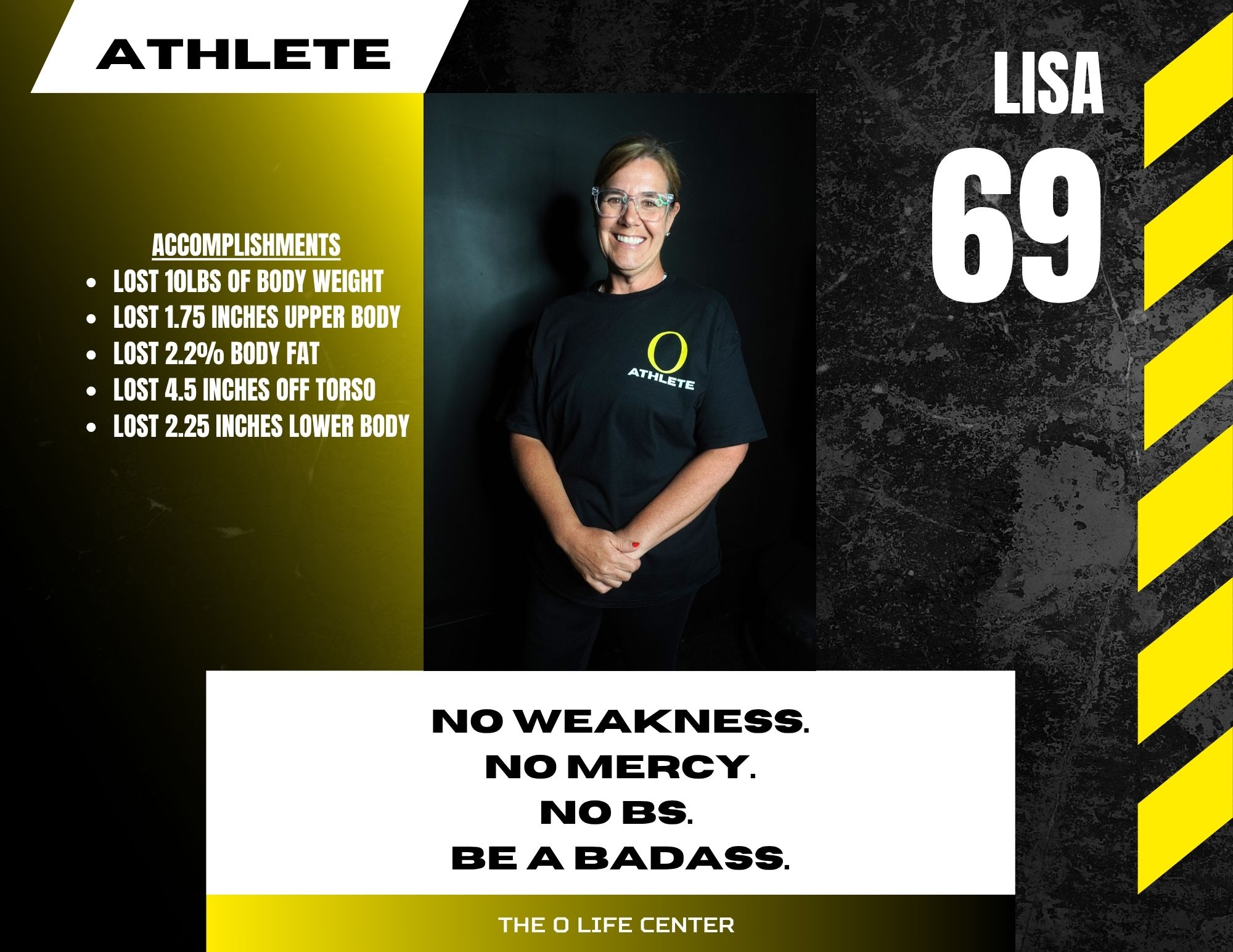 Lisa · 69 — O Life Athlete feature