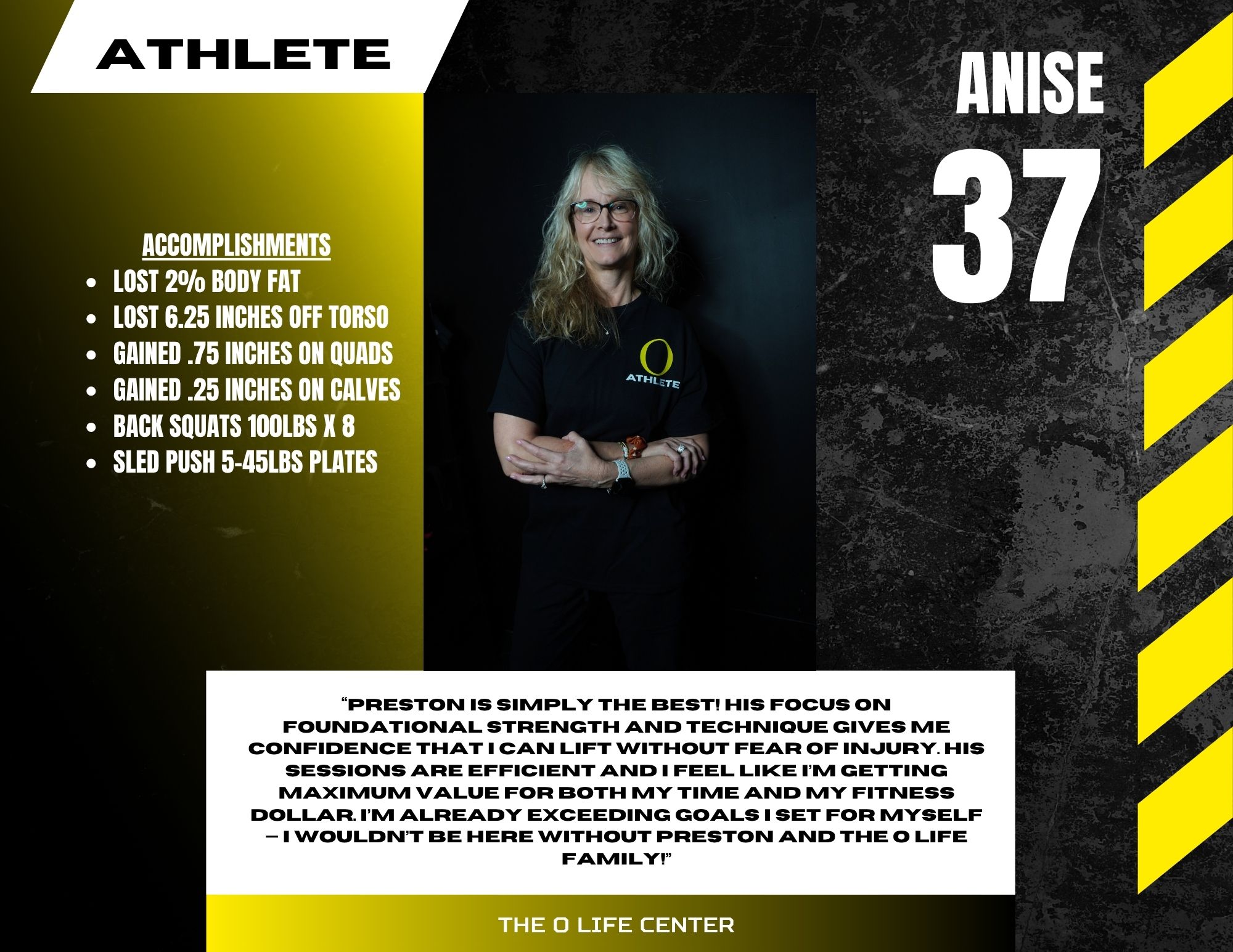 Anise · 37 — O Life Athlete feature
